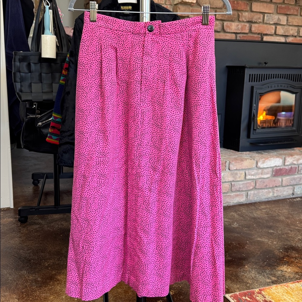 Retro Pink A Line Skirt